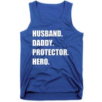 Husband Daddy Protector Hero Funny Fathers Day Funny Gift Tank Top