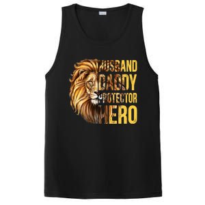 Husband Daddy Protector Hero Funny Husband Funny Gift From Wife Great Gift PosiCharge Competitor Tank