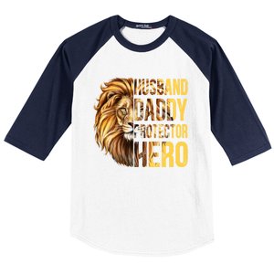 Husband Daddy Protector Hero Funny Husband Funny Gift From Wife Great Gift Baseball Sleeve Shirt