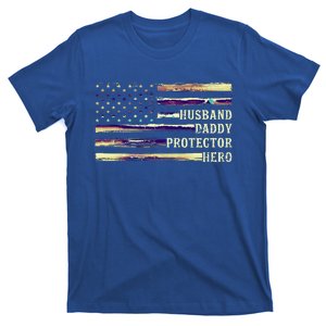 Husband Daddy Protector Hero FatherS Day Dad T-Shirt