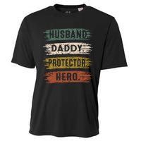 Husband Daddy Protector Hero, Father's Day Cooling Performance Crew T-Shirt