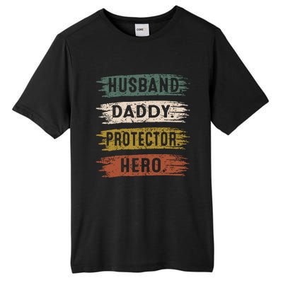 Husband Daddy Protector Hero, Father's Day Tall Fusion ChromaSoft Performance T-Shirt