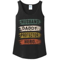 Husband Daddy Protector Hero, Father's Day Ladies Essential Tank