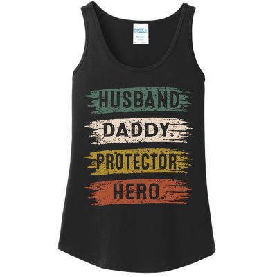 Husband Daddy Protector Hero, Father's Day Ladies Essential Tank