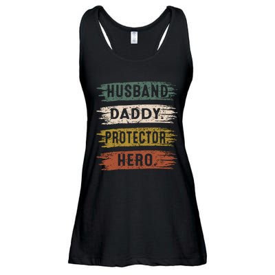 Husband Daddy Protector Hero, Father's Day Ladies Essential Flowy Tank