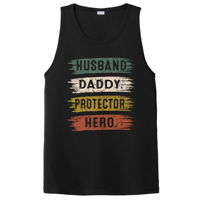 Husband Daddy Protector Hero, Father's Day PosiCharge Competitor Tank