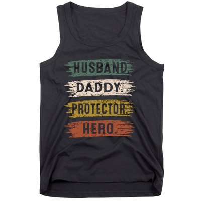 Husband Daddy Protector Hero, Father's Day Tank Top