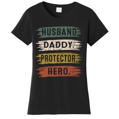 Husband Daddy Protector Hero, Father's Day Women's T-Shirt