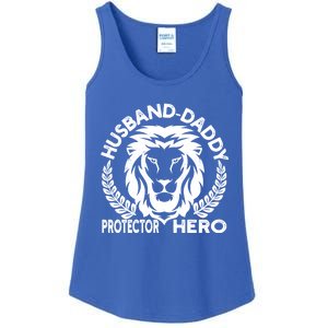 Husband Daddy Protector Hero Lion Cool Gift Ladies Essential Tank