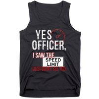 Humor Driver Police Mechanic Gift Car Mechanics Tank Top