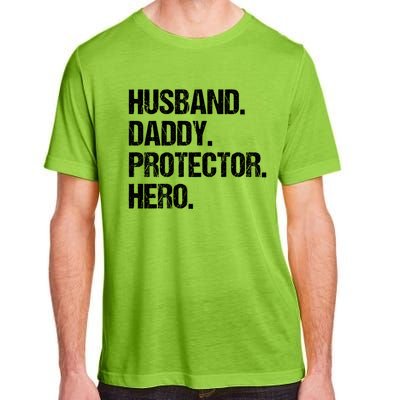 Husband Daddy Protector Hero Saying Funny Birthday Gift Adult ChromaSoft Performance T-Shirt