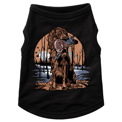 Hunting Dog Retrieving Duck Swamp Scene Doggie Tank