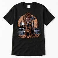 Hunting Dog Retrieving Duck Swamp Scene Tall T-Shirt