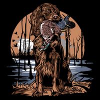 Hunting Dog Retrieving Duck Swamp Scene Tall T-Shirt
