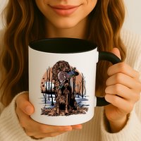 Hunting Dog Retrieving Duck Swamp Scene Mug