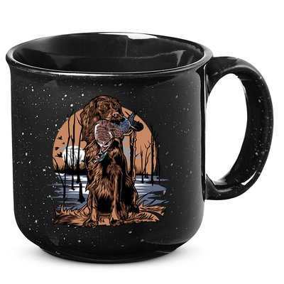 Hunting Dog Retrieving Duck Swamp Scene 15oz Campfire Ceramic Mug