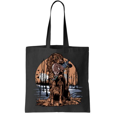 Hunting Dog Retrieving Duck Swamp Scene Bag