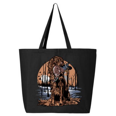 Hunting Dog Retrieving Duck Swamp Scene 25L Jumbo Tote