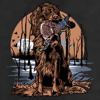 Hunting Dog Retrieving Duck Swamp Scene 25L Jumbo Tote