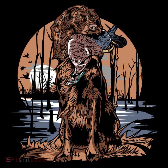 Hunting Dog Retrieving Duck Swamp Scene Toddler Sweatshirt