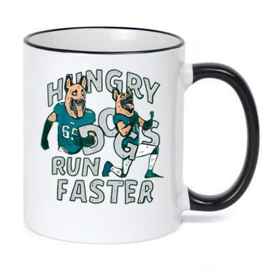 Hungry Dogs Run Faster 11oz Black Color Changing Mug