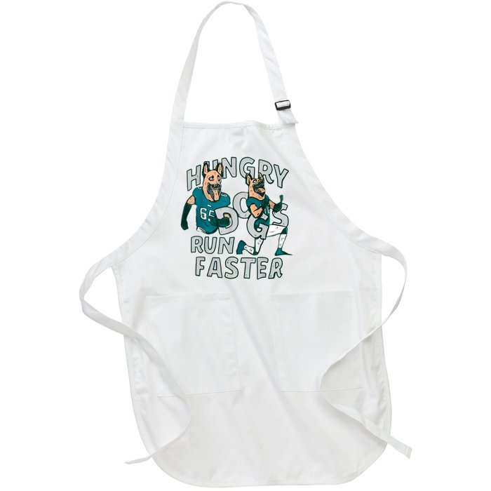 Hungry Dogs Run Faster Full-Length Apron With Pockets