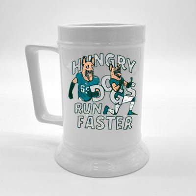 Hungry Dogs Run Faster Beer Stein