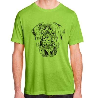 Hand Drawn Rottweiler Dog Adult ChromaSoft Performance T-Shirt