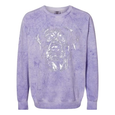 Hand Drawn Rottweiler Dog Colorblast Crewneck Sweatshirt