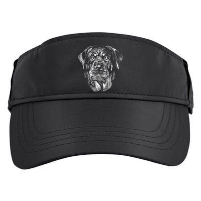 Hand Drawn Rottweiler Dog Adult Drive Performance Visor