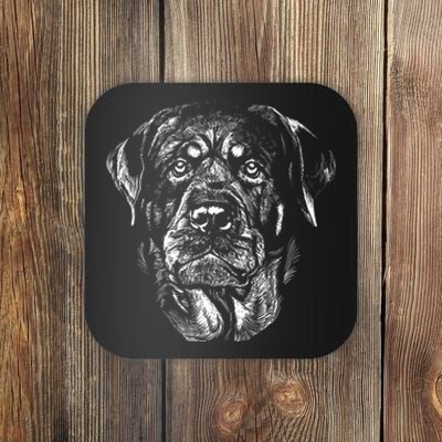 Hand Drawn Rottweiler Dog Coaster