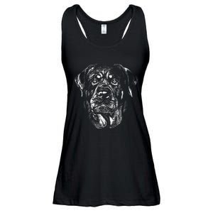 Hand Drawn Rottweiler Dog Ladies Essential Flowy Tank