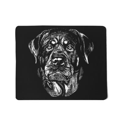 Hand Drawn Rottweiler Dog Mousepad