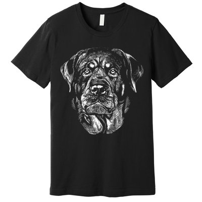 Hand Drawn Rottweiler Dog Premium T-Shirt