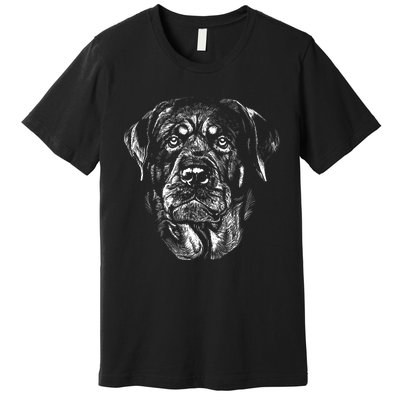 Hand Drawn Rottweiler Dog Premium T-Shirt