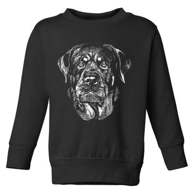 Hand Drawn Rottweiler Dog Toddler Sweatshirt
