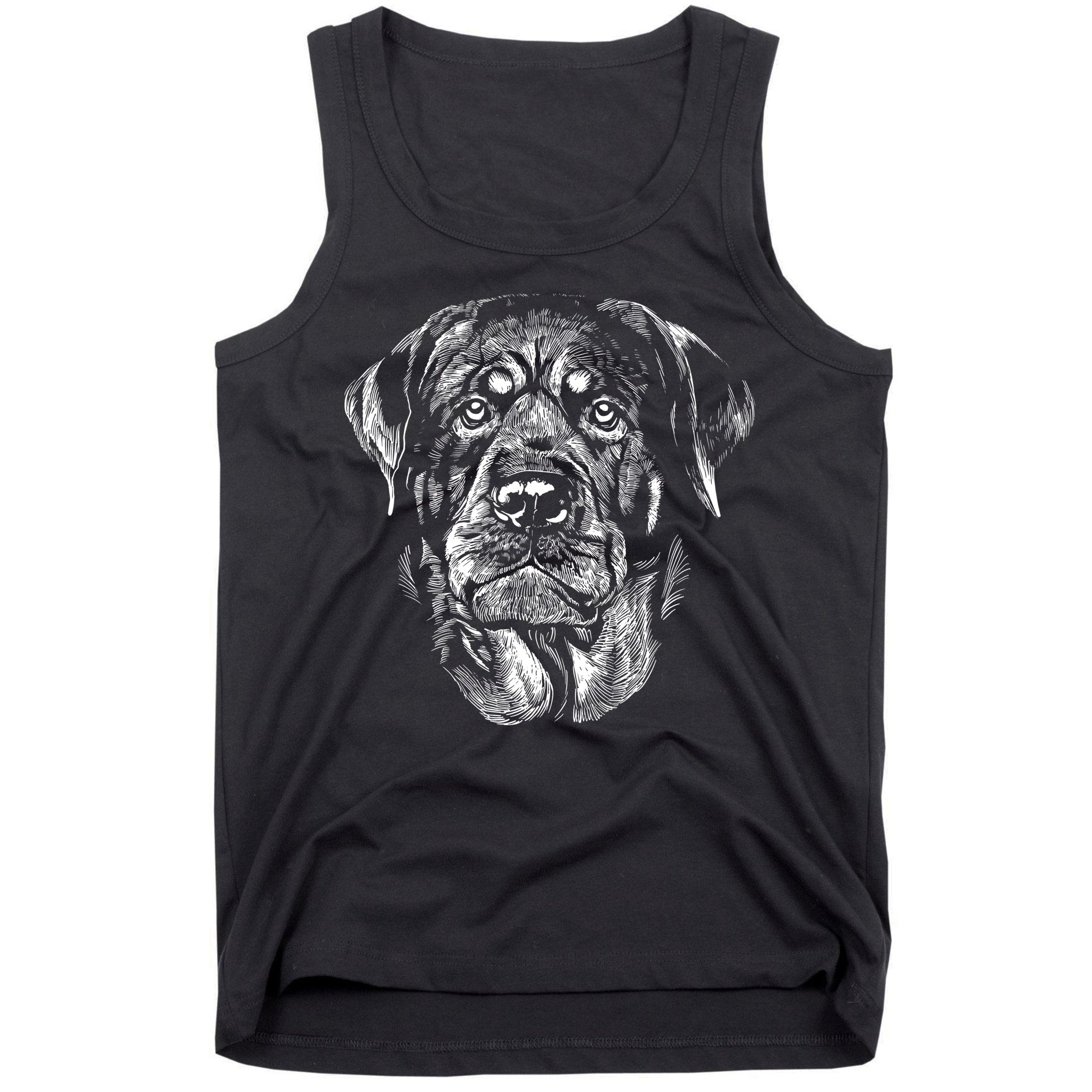 Hand Drawn Rottweiler Dog Tank Top