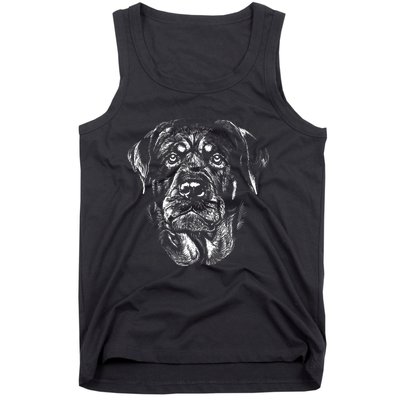 Hand Drawn Rottweiler Dog Tank Top