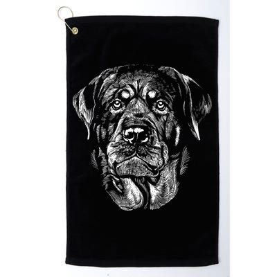 Hand Drawn Rottweiler Dog Golf Towel