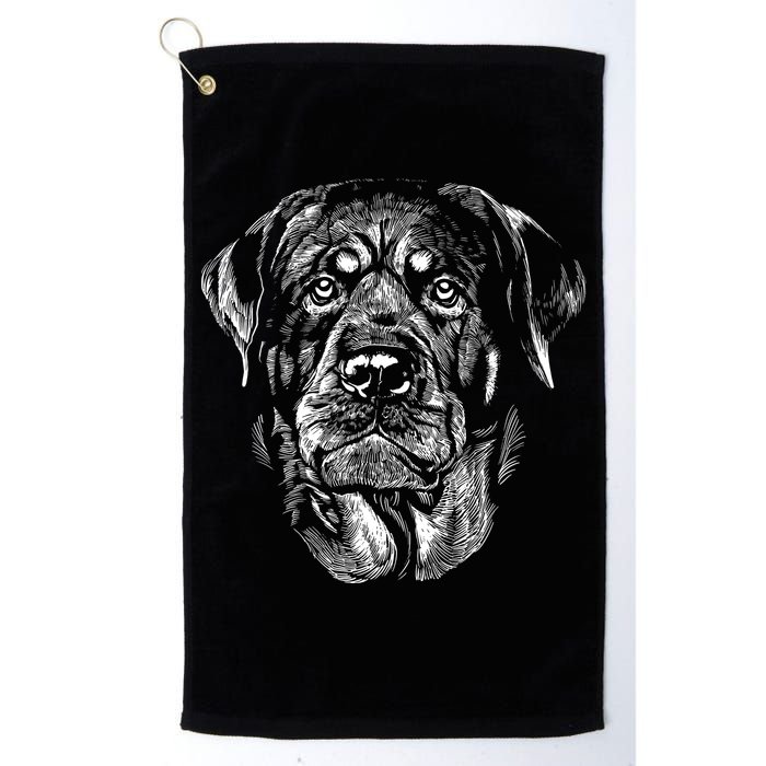 Hand Drawn Rottweiler Dog Golf Towel