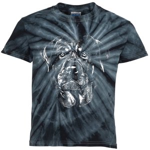 Hand Drawn Rottweiler Dog Kids Tie-Dye T-Shirt