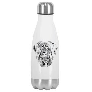 Hand Drawn Rottweiler Dog Stainless Steel Insulated Water Bottle