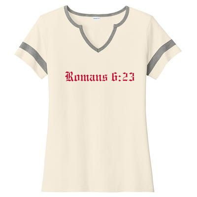 Houston Dietrich Romans 6 23 Wages Of Sin Ladies Halftime Notch Neck Tee