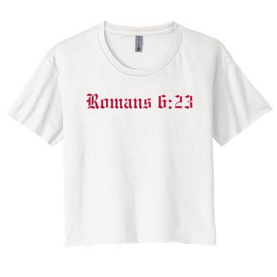 Houston Dietrich Romans 6 23 Wages Of Sin Women's Crop Top Tee