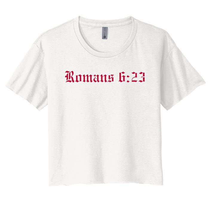 Houston Dietrich Romans 6 23 Wages Of Sin Women's Crop Top Tee