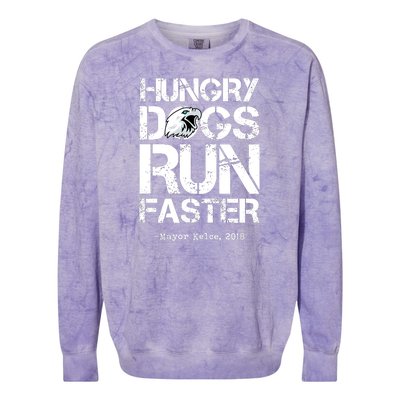 Hungry Dogs Run Faster Colorblast Crewneck Sweatshirt