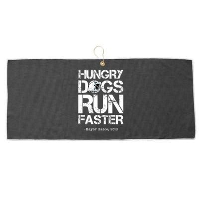 Hungry Dogs Run Faster Large Microfiber Waffle Golf Towel