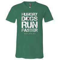 Hungry Dogs Run Faster V-Neck T-Shirt