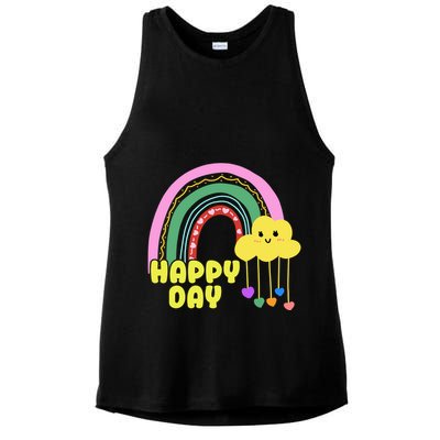 Happy Day Retro 80s Sunshine Ladies PosiCharge Tri-Blend Wicking Tank