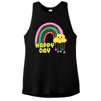 Happy Day Retro 80s Sunshine Ladies PosiCharge Tri-Blend Wicking Tank